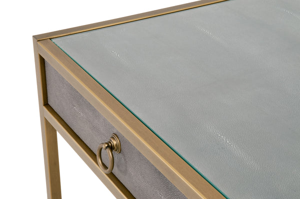 Essentials for Living Traditions Strand Shagreen Desk 6124.GRY-SHG/GLD