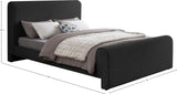 Stylus Boucle Fabric / Engineered Wood / Foam Contemporary Black Boucle Fabric Full Bed (3 Boxes) - 59" W x 89" D x 44.5" H