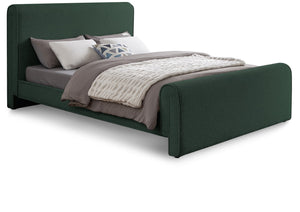 Stylus Boucle Fabric / Engineered Wood / Foam Contemporary Green Boucle Fabric Full Bed (3 Boxes) - 59" W x 89" D x 44.5" H