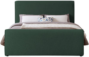 Stylus Boucle Fabric / Engineered Wood / Foam Contemporary Green Boucle Fabric Full Bed (3 Boxes) - 59" W x 89" D x 44.5" H