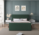 Stylus Boucle Fabric / Engineered Wood / Foam Contemporary Green Boucle Fabric Full Bed (3 Boxes) - 59" W x 89" D x 44.5" H