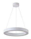 Bethel Matte White LED Chandelier in Iron & Acrylic