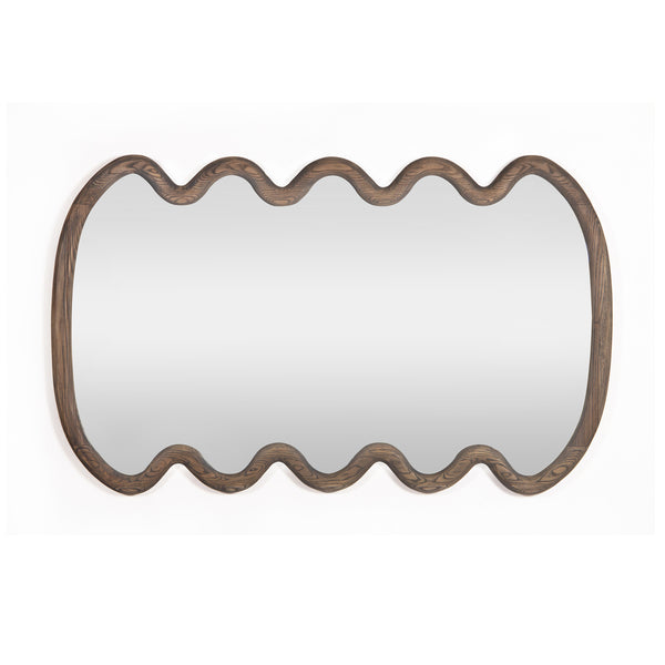 Union Home Swirl Mirror Grey Oil Finish Ash Wood