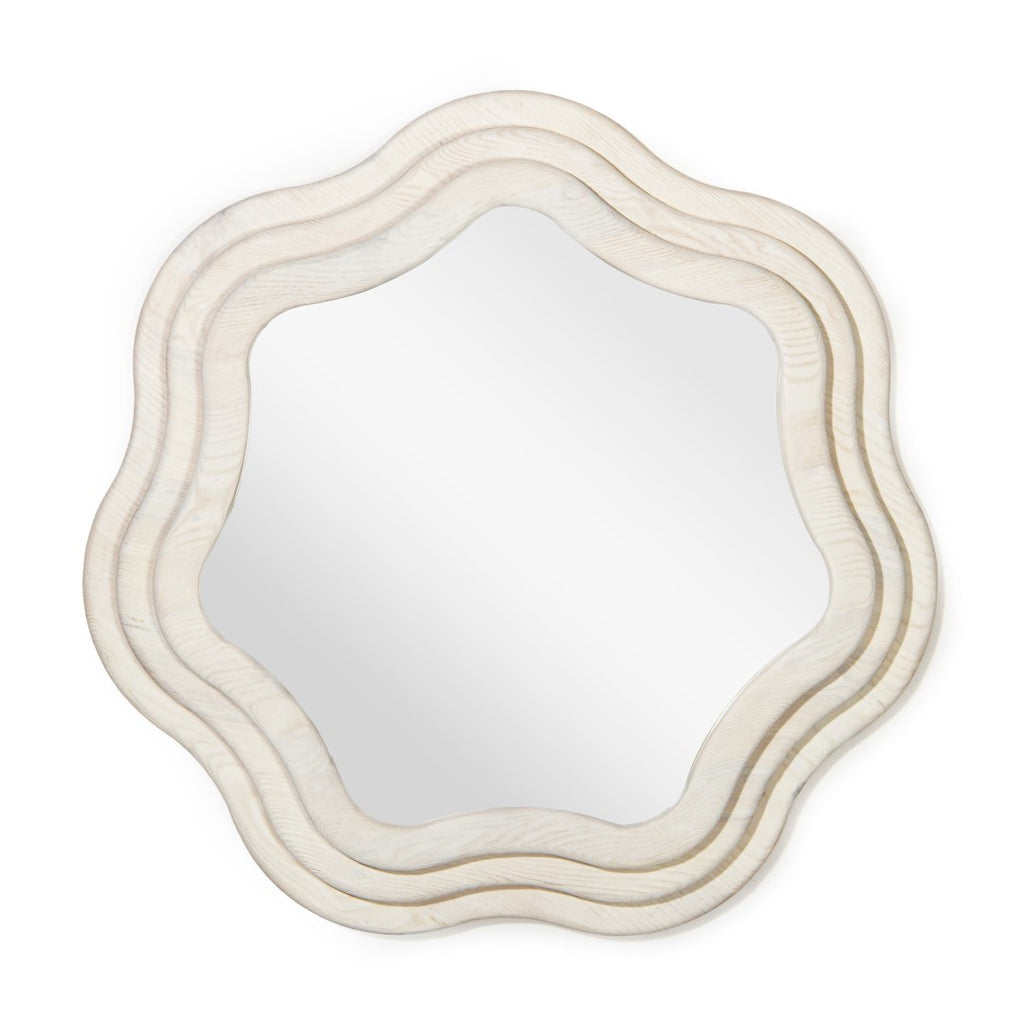 Union Home Swirl Round Mirror White Oil Ash Wood