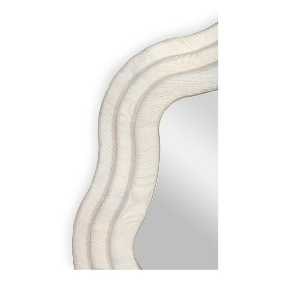 Union Home Swirl Round Mirror White Oil Ash Wood