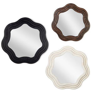 Union Home Swirl Round Mirror Sets Brown / White / Charcoal Ash Wood