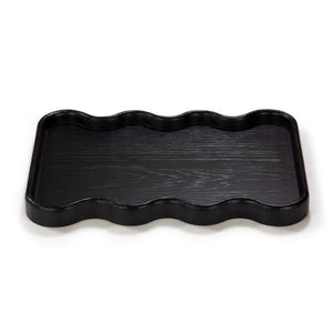 Union Home Swirl Tray - Charcoal Natural Oil Finish FSC Certified Oak Wood