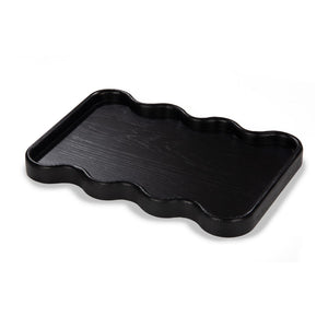 Union Home Swirl Tray - Charcoal Natural Oil Finish FSC Certified Oak Wood