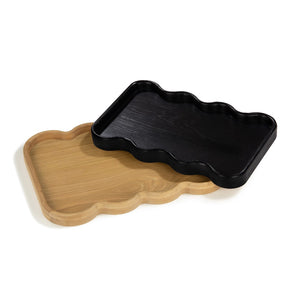 Union Home Swirl Tray - Charcoal Natural Oil Finish FSC Certified Oak Wood