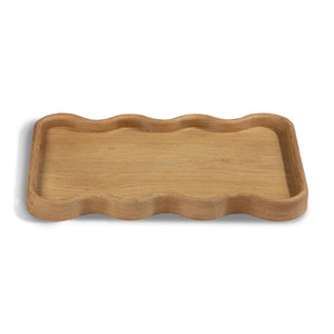 Union Home Swirl Tray - Large Natural Oil Finish FSC Certified Oak Wood