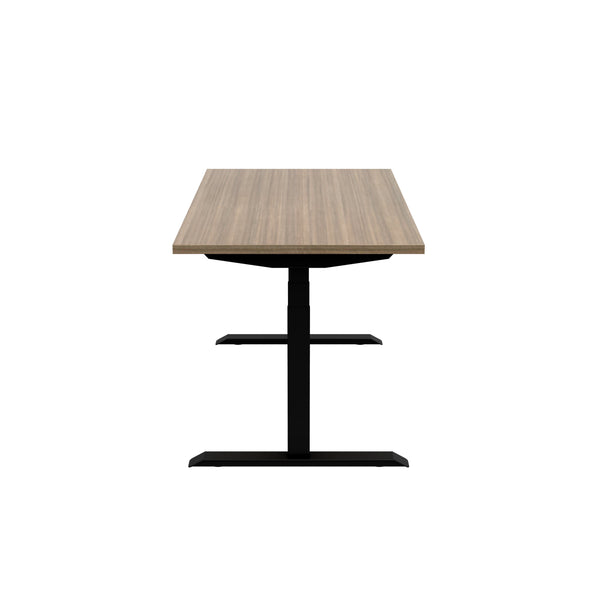 Braeden Top in Teak with Height Adjustable Base in Black