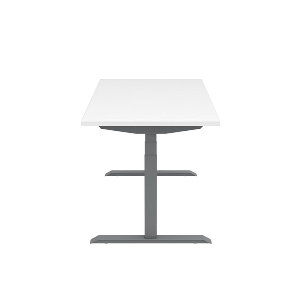 Braeden Top in White with Height Adjustable Base in Gray