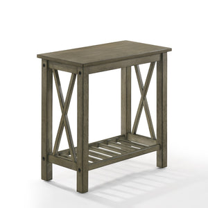 New Classic Furniture Eden Chairside Table Gray T07-23-GRY