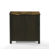 New Classic Furniture Samson End Table with Drwr Espresso with Faux Marble Top T082-23-ESPMB