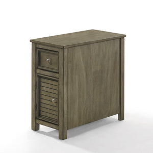 New Classic Furniture Samson End Table with Drwr Gray T082-23-GRY