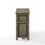 New Classic Furniture Samson End Table with Drwr Gray T082-23-GRY