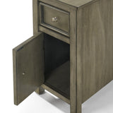 New Classic Furniture Samson End Table with Drwr Gray T082-23-GRY