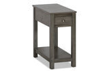 Noah End Table With Drawer Gray