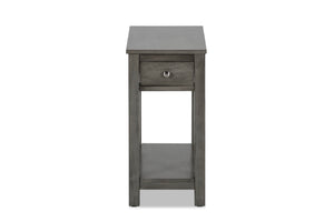 New Classic Furniture Noah End Table With Drawer Gray T13-23-GRY