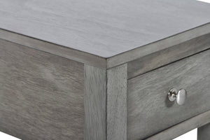 New Classic Furniture Noah End Table With Drawer Gray T13-23-GRY