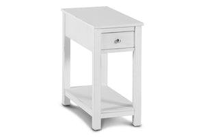 New Classic Furniture Noah End Table With Drawer White T13-23-WHT