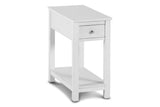 Noah End Table With Drawer White