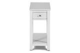 New Classic Furniture Noah End Table With Drawer White T13-23-WHT