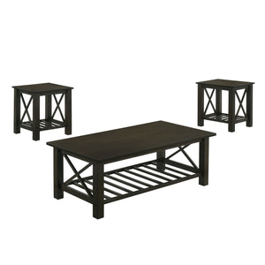 New Classic Furniture Vesta Coffee Table & 2 End Table Set Espresso T373E-3P