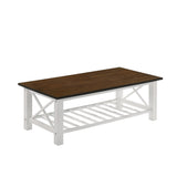 Vesta Coffee Table Two Tone Creme/Brown