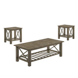 Vesta Coffee Table & 2 End Table Set Gray