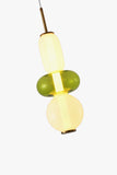 Bethel Gold, White & Green LED Pendant in Metal & Glass