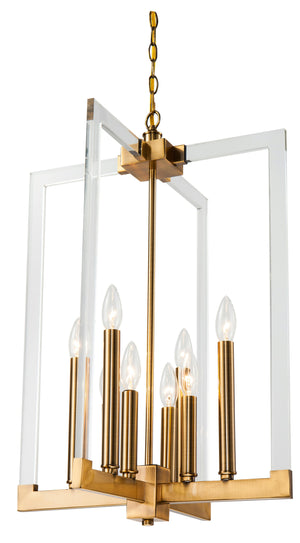 Bethel Bronze Chandelier in Metal & Acrylic