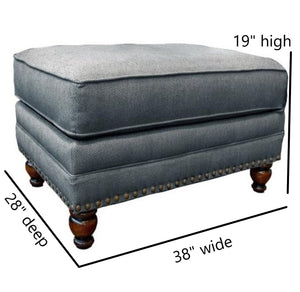 Fusion 2823 Traditional Ottoman 2823 Bates Charcoal Ottoman