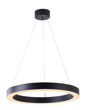 Bethel Matte Black LED Chandelier in Iron & Acrylic