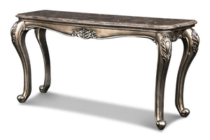 New Classic Furniture Marguerite Console Table with Black Marbled Top T524-30