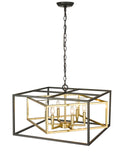 Bethel Black & Gold Chandelier in Iron