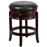 EE2525 Transitional Backless Wood Swivel Counter Stool [Single Unit]
