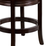 English Elm EE2525 Transitional Backless Wood Swivel Counter Stool Cappuccino EEV-16227