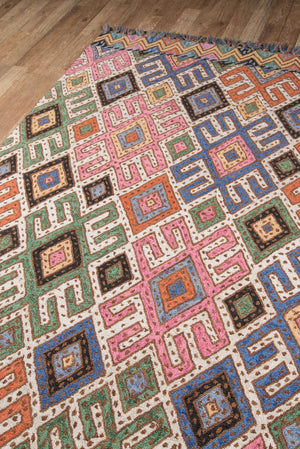 Momeni Tahoe TA-01 Hand Tufted Transitional Geometric Indoor Area Rug Multi 9' x 12' TAHOETA-01MTI90C0