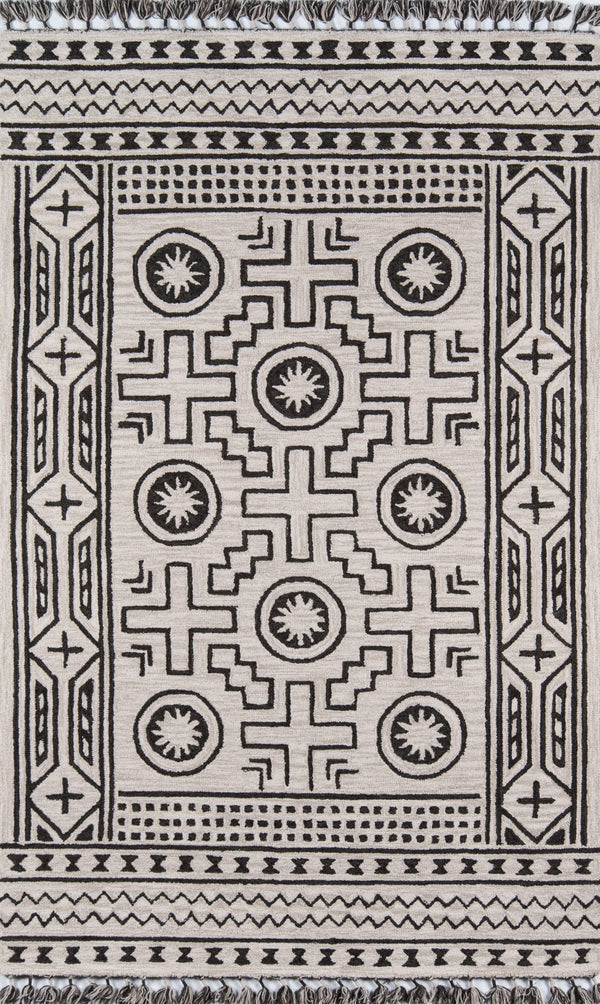 Momeni Tahoe TA-02 Hand Tufted Transitional Southwestern Indoor Area Rug Linen 9' x 12' TAHOETA-02LIN90C0