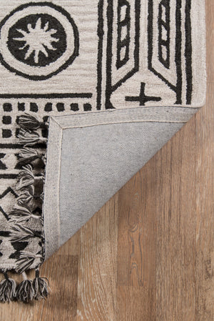 Momeni Tahoe TA-02 Hand Tufted Transitional Southwestern Indoor Area Rug Linen 9' x 12' TAHOETA-02LIN90C0