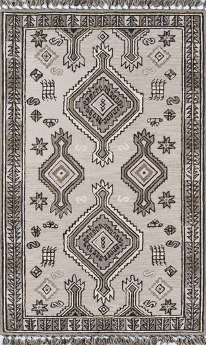 Momeni Tahoe TA-03 Hand Tufted Transitional Southwestern Indoor Area Rug Grey 9' x 12' TAHOETA-03GRY90C0