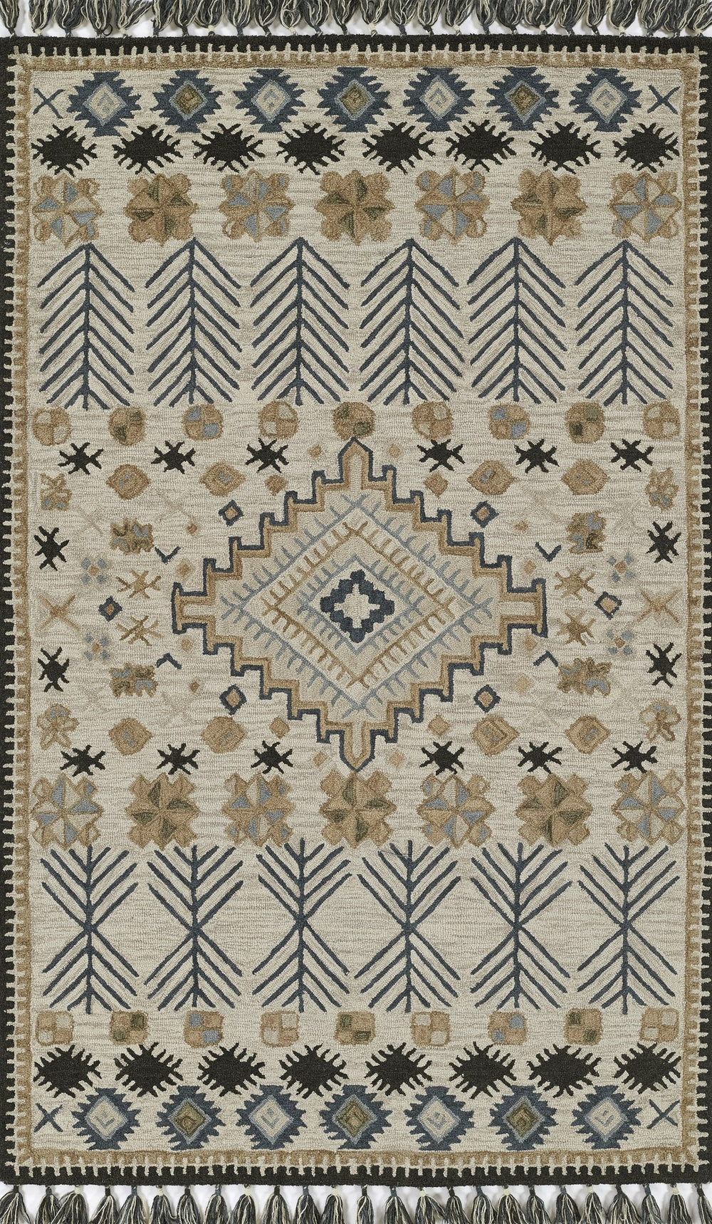 Momeni Tahoe TA-04 Hand Tufted Transitional Southwestern Indoor Area Rug Ivory 9' x 12' TAHOETA-04IVY90C0