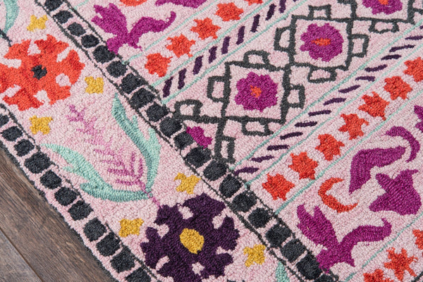 Momeni Tahoe TA-07 Hand Tufted Transitional Tribal Indoor Area Rug Pink 9' x 12' TAHOETA-07PNK90C0