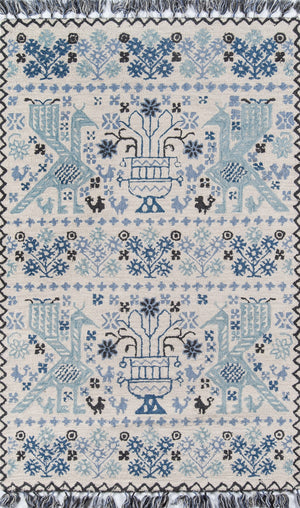Momeni Tahoe TA-09 Hand Tufted Transitional Tribal Indoor Area Rug Blue 9' x 12' TAHOETA-09BLU90C0
