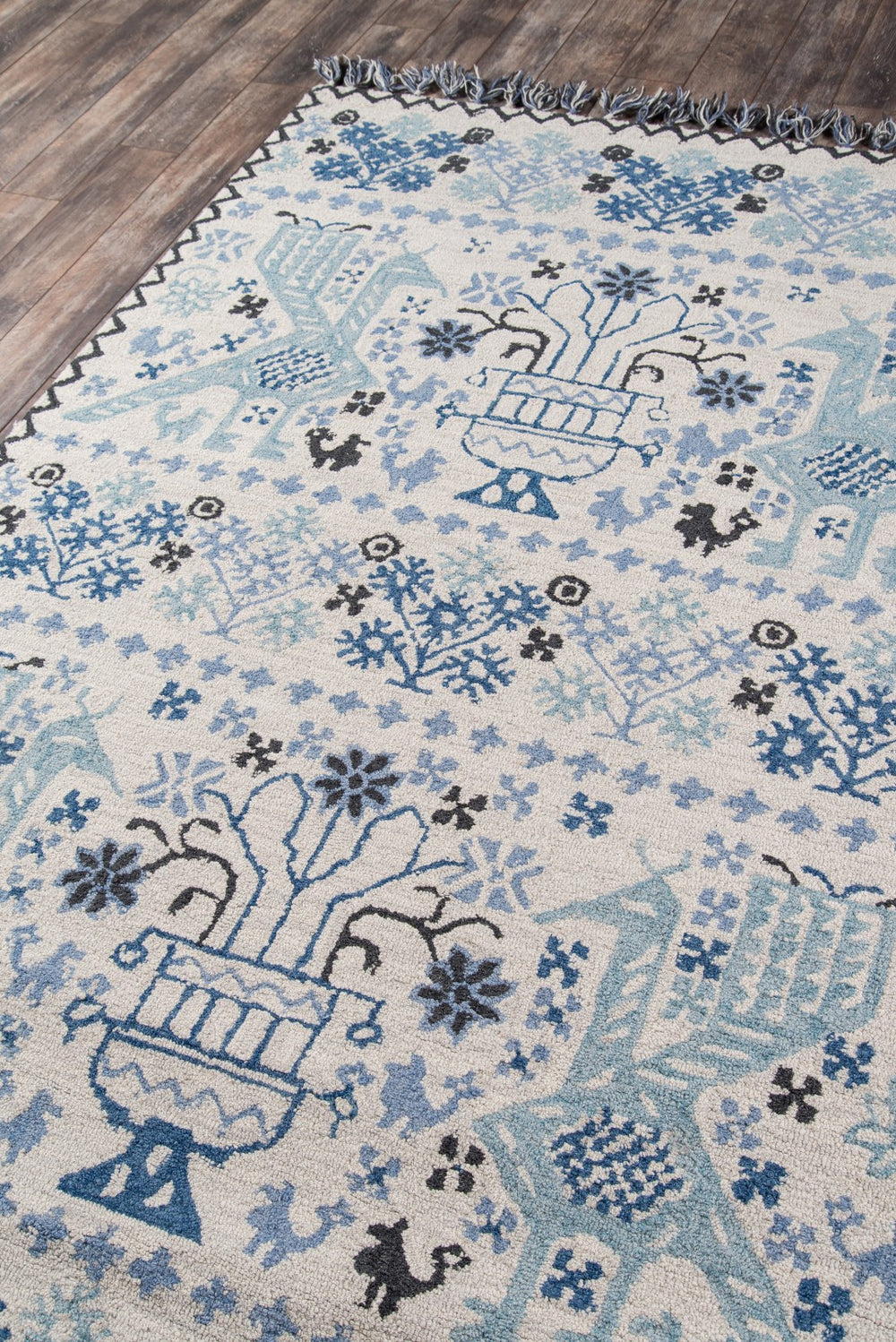 Momeni Tahoe TA-09 Hand Tufted Transitional Tribal Indoor Area Rug Blue 9' x 12' TAHOETA-09BLU90C0