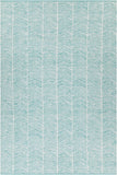 Chandra Rugs Tanya 100% Cotton Hand-Woven Flatweave Cotton Rug Teal/White 9' x 13'