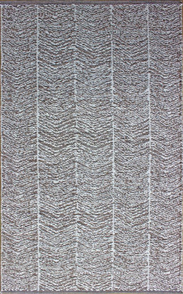 Chandra Rugs Tanya 100% Cotton Hand-Woven Flatweave Cotton Rug Brown/White 9' x 13'