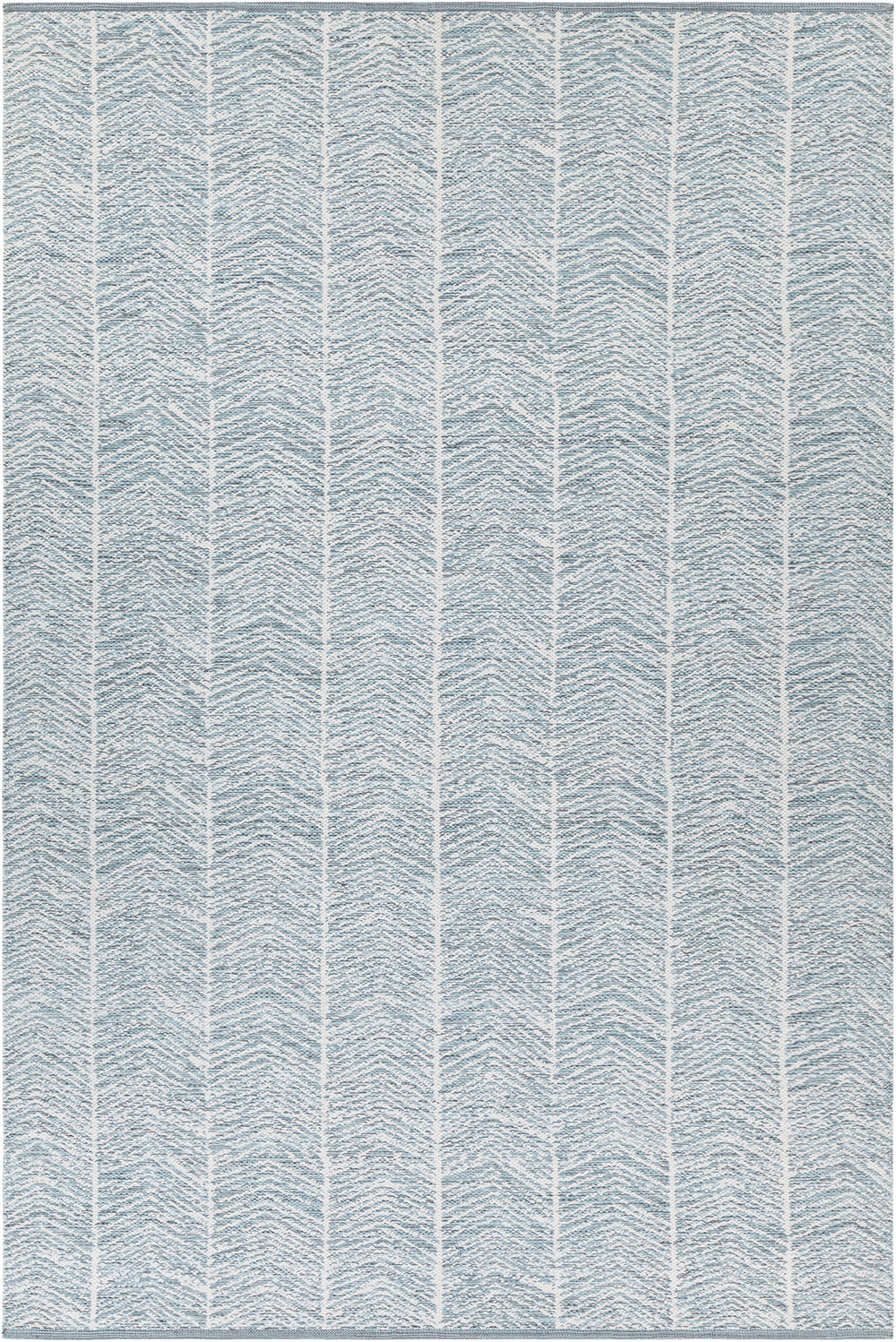 Chandra Rugs Tanya 100% Cotton Hand-Woven Flatweave Cotton Rug Blue/White 9' x 13'