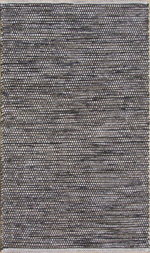 Chandra Rugs Tanya 100% Cotton Hand-Woven Flatweave Cotton Rug Black/Beige 9' x 13'